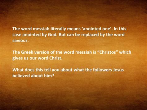 the word messiah literally means